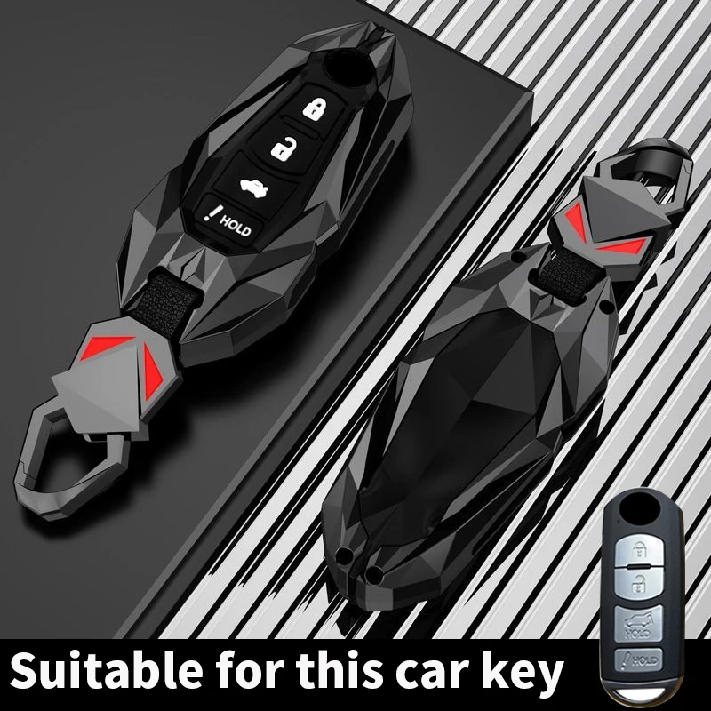 Autoschlüsseletui für Mazda 2 3 6 Demio Atenza Axela CX-5 CX5 CX-3 CX7 CX-9 3 4 CX30 2016 2017 2018 2019 Schlüsselabdeckung 3 4 Taste