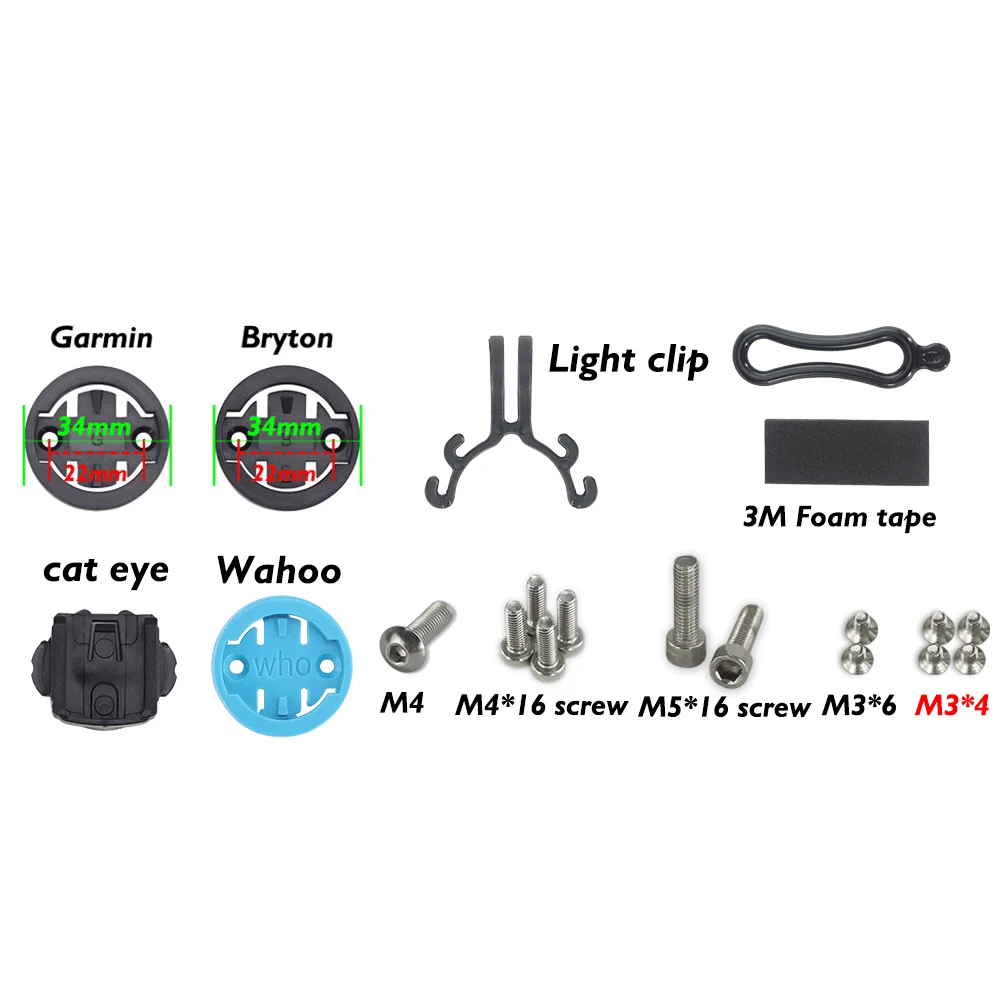 Zubehör für Computermontage, riesiges Halterungstablett für Wahoo/ Bryton/Garmin-Computerständer/Cateye/Lichtclip/GPS-Haltergehäuse
