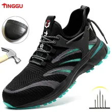 

Work Safety Shoes Men Ankle Boots Shoe Man Work Summer Breathable Lightweight Boots Oil Resistant Sneakers Freeshipping