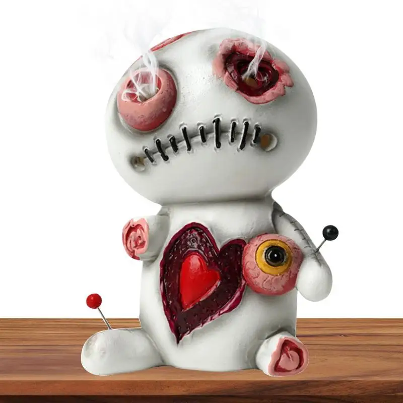 

Курильница для Хэллоуина, полимерная курильница с обратным потоком, курильница с дымом, выходящая из глаз и рта, курильница для дома и офиса