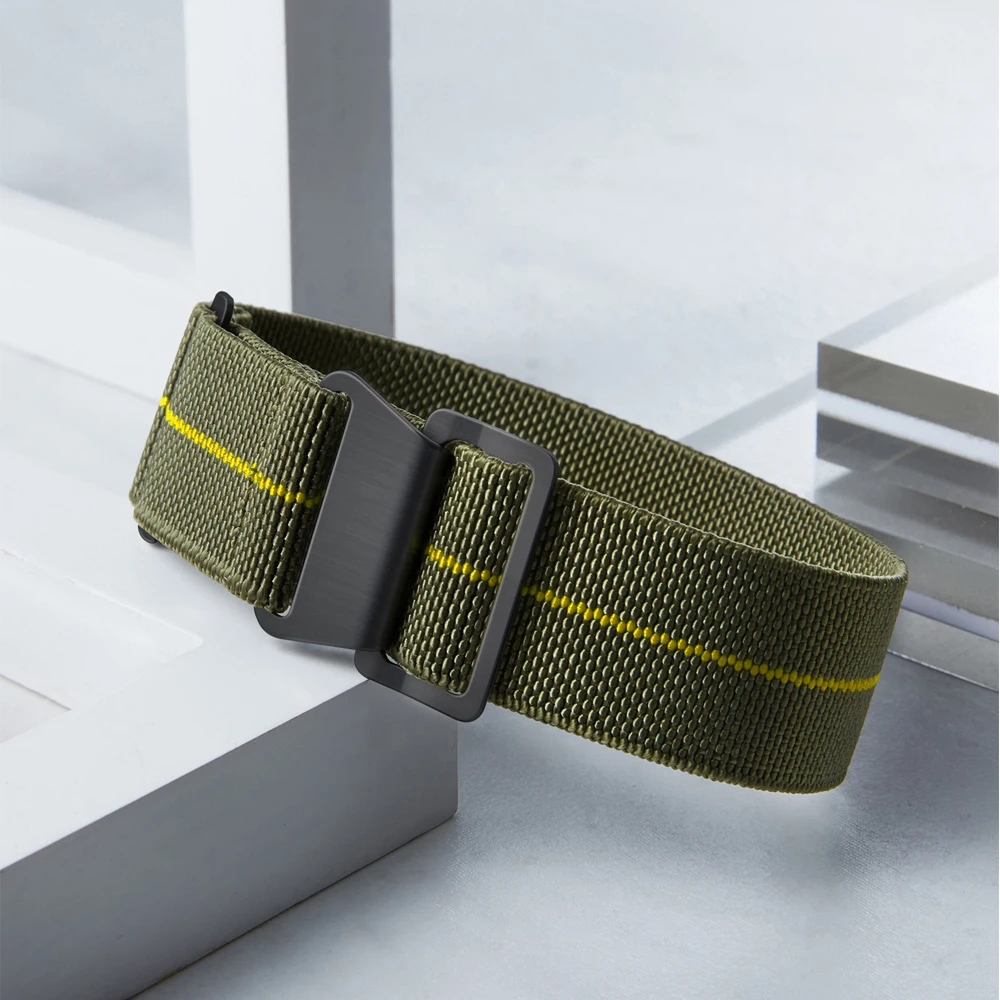 BINLUN Elastic Watch Band Ballistic Nylon Watch Strap Universal Fabric Wristband 18mm 20mm 22mm 60's Army Parachute Bracelet