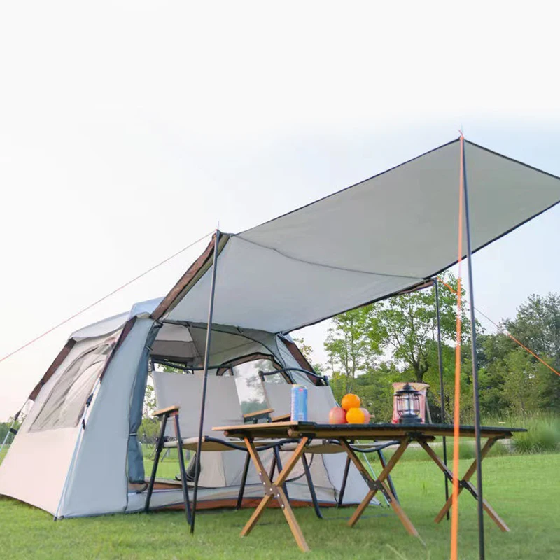 Outdoor Camping Waterproof One-Touch Tent – Beach Sun Shelter & Folding Camp Roof (1–10 Person) 2