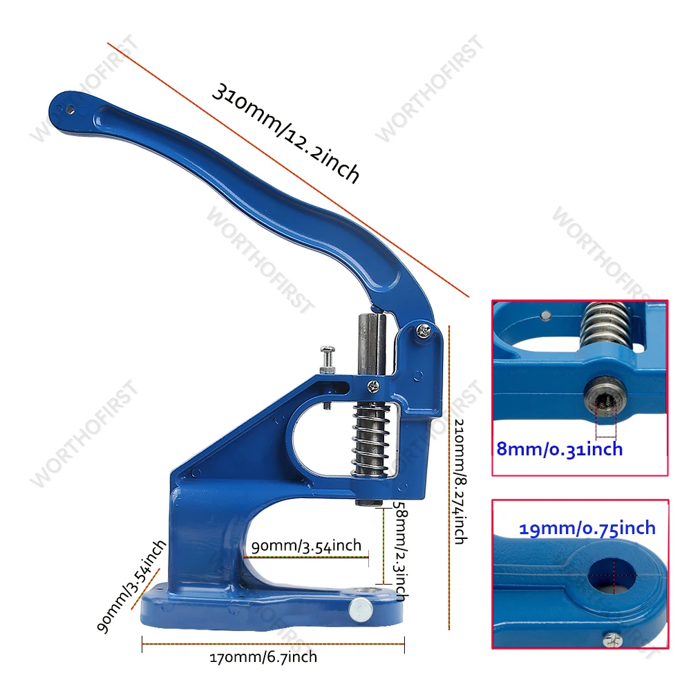 Snap Buttons Tools Sewing Buttons Hand Press Machine Dies for Leathercraft Clothing Jeans