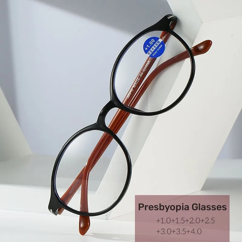 

Round Frame Reading Glasses Women Men Classic Anti-blue Light Glasses HD Luxury Presbyopia Eyeglasses Diopters 0 To +4.0