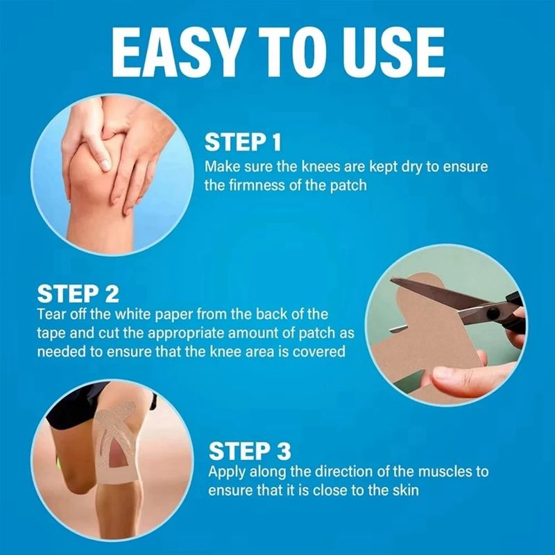 A26F-10PCS Kinesiology Tape For Knees,Waterproof & Elastic,Breathable Knee Tape,Athletic Tape Provide Support