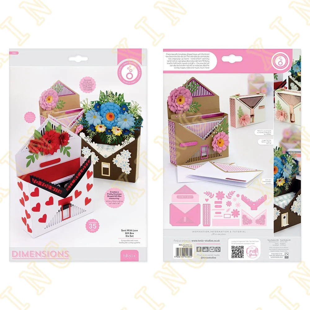 

New Sent With Love Gift Box Metal Cutting Dies Scrapbook Diary Decoration Stencil Embossing Template Diy Greeting Card Handmade