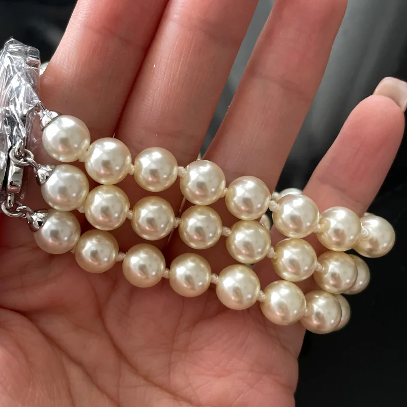 

High Quality Saturn Jewelry Three-Layers Pearl Bracelets Saturn Necklaces Choker Clavicle Chain For Women Gift Wedding Party