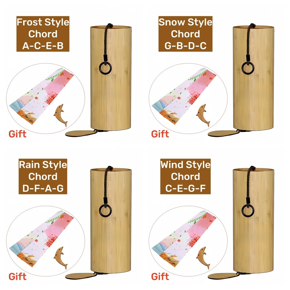 Bamboo Wind Chimes Meditation Chimes 1/4Set Chimes Natural Bamboo Wind Chime Meditation Chord Windbell for Outdoor Garden Patio Home Decoration Meditation Relaxation
