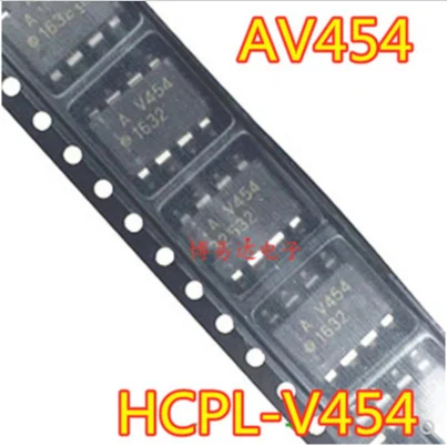 

Free shipping 50PCS AV454 SOP-8 HCPLV454 A V454 HCPL-V454