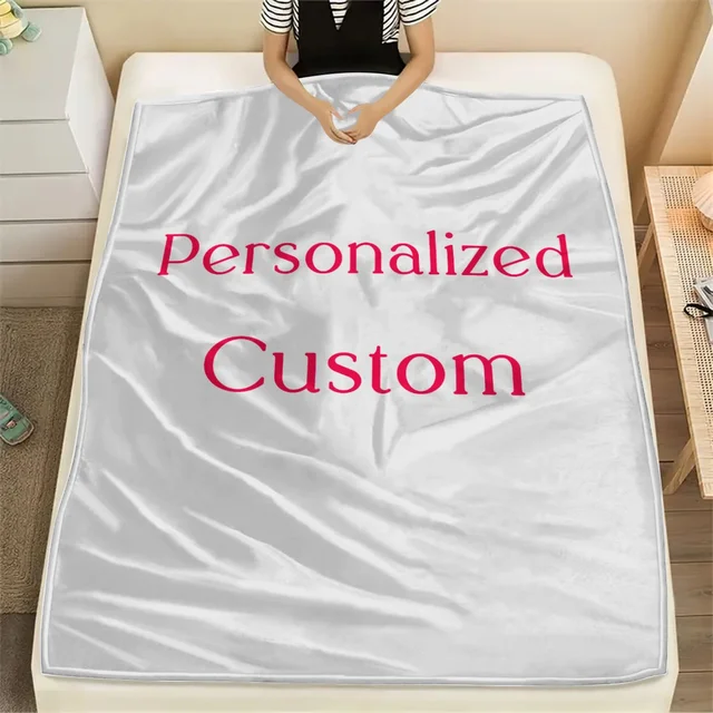 Personalized Custom Blanket with Photo - Unique Gift for Boyfriend Birthday Girls Dogs Guest Celebration Soft Comforter Throw 4