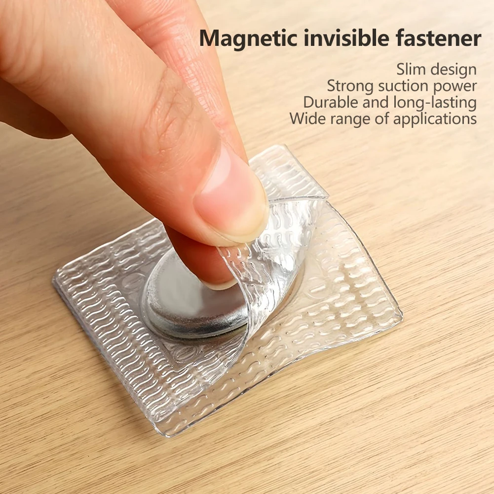 10Pcs PVC Invisible Hidden Metal Strong Magnetic Snaps Button Invisible Sew Magnetic Magnet Fastener For Handbag Clothing