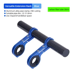 Adjustable Bicycle Handlebar Extension Bracket (Blue and Fiber 20CM)