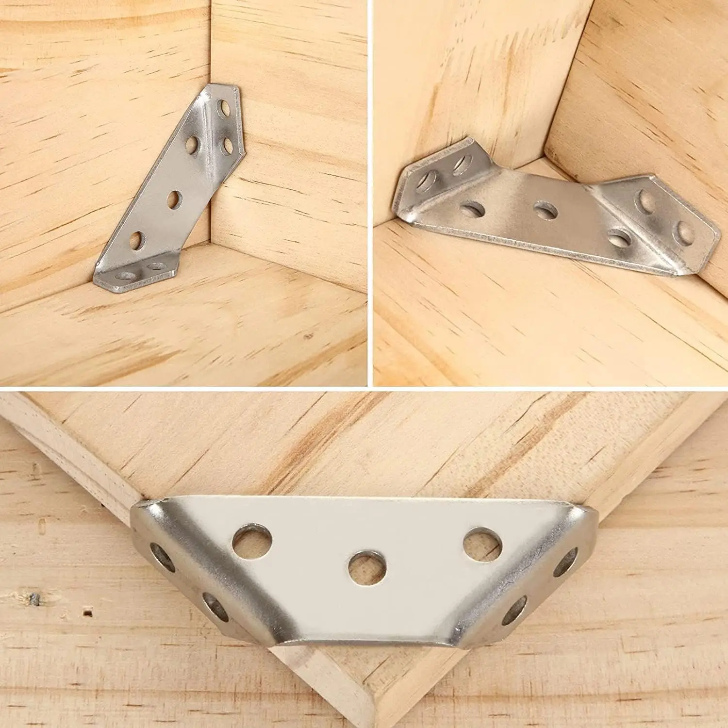 4 stücke Eck halterungen multifunktion ale Möbel verbinder befestigung 90 Grad rechtwinklige Holz bearbeitungs stabilisator Hardware-Schraube – Detail 3
