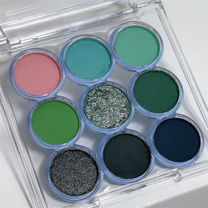 9Colors Glitter Eyeshadow Palette Smoke Purple Lace Shimmer