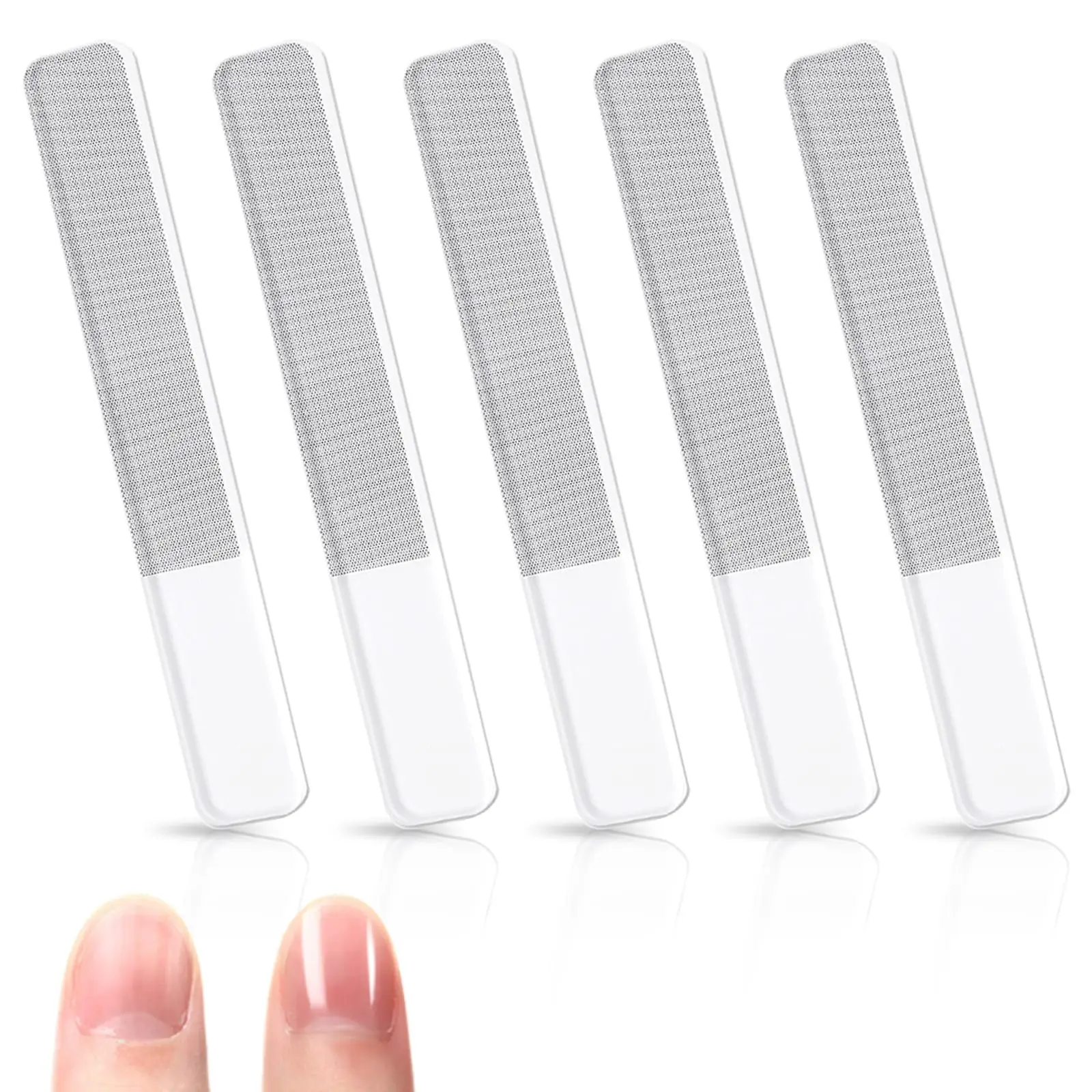 Glass Nail File for Natural Nails Shiner Polisher 1/8Pcs nail file