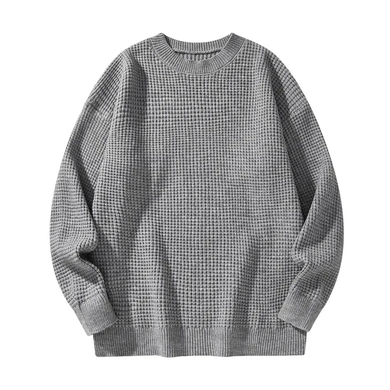 

2023 Autumn/Winter New Solid Color Men's Casual Sweater Jacquard Cold Protection and Warmth Thickened Knitwear