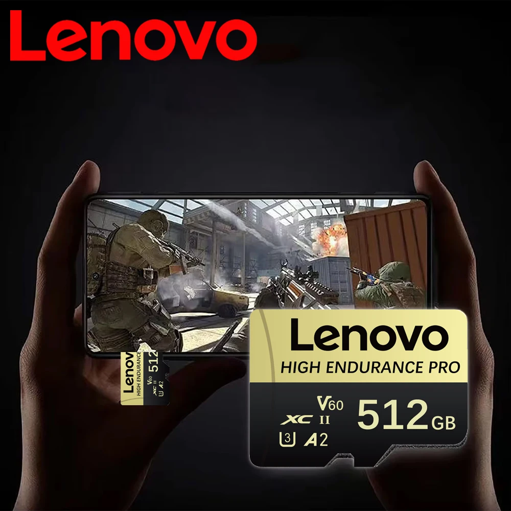 Lenovo Memory Card 128GB 2TB 1TB 512GB 256GB Micro TF SD Card V60 High Speed Camera memory card Phone Camera