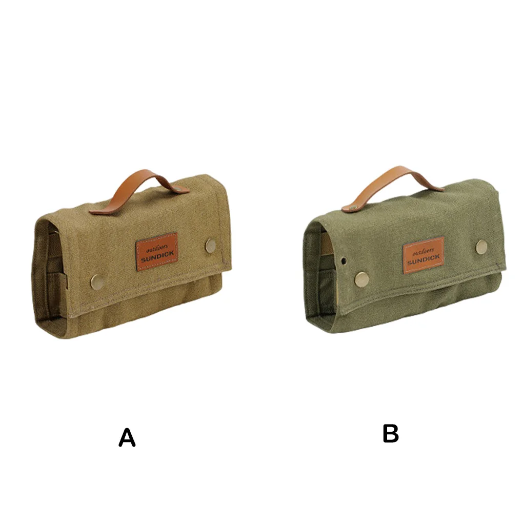 Camping Storage Bag Camping Seasoning Bottles Storage Bag Pouch Multifunctional Folding Large Capacity Picnic Travel Hiking Holder Sand