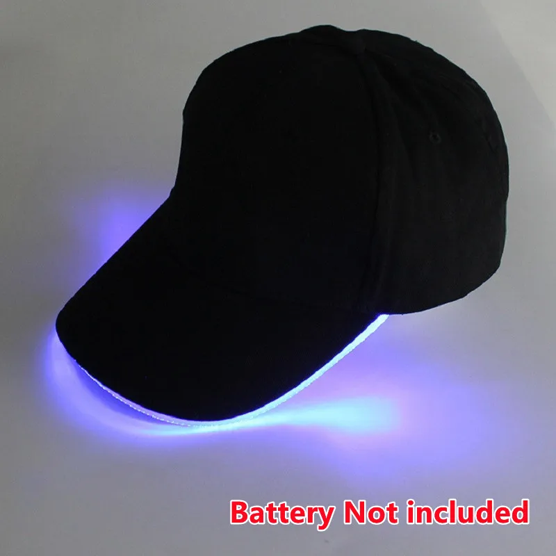 Led Fibre Optique Éclairage Casquette de Baseball Lumineux Hip Hop Cap  Extérieur Protection du soleil Loisirs Gorro Hat Pour Holiday Party  Peformance