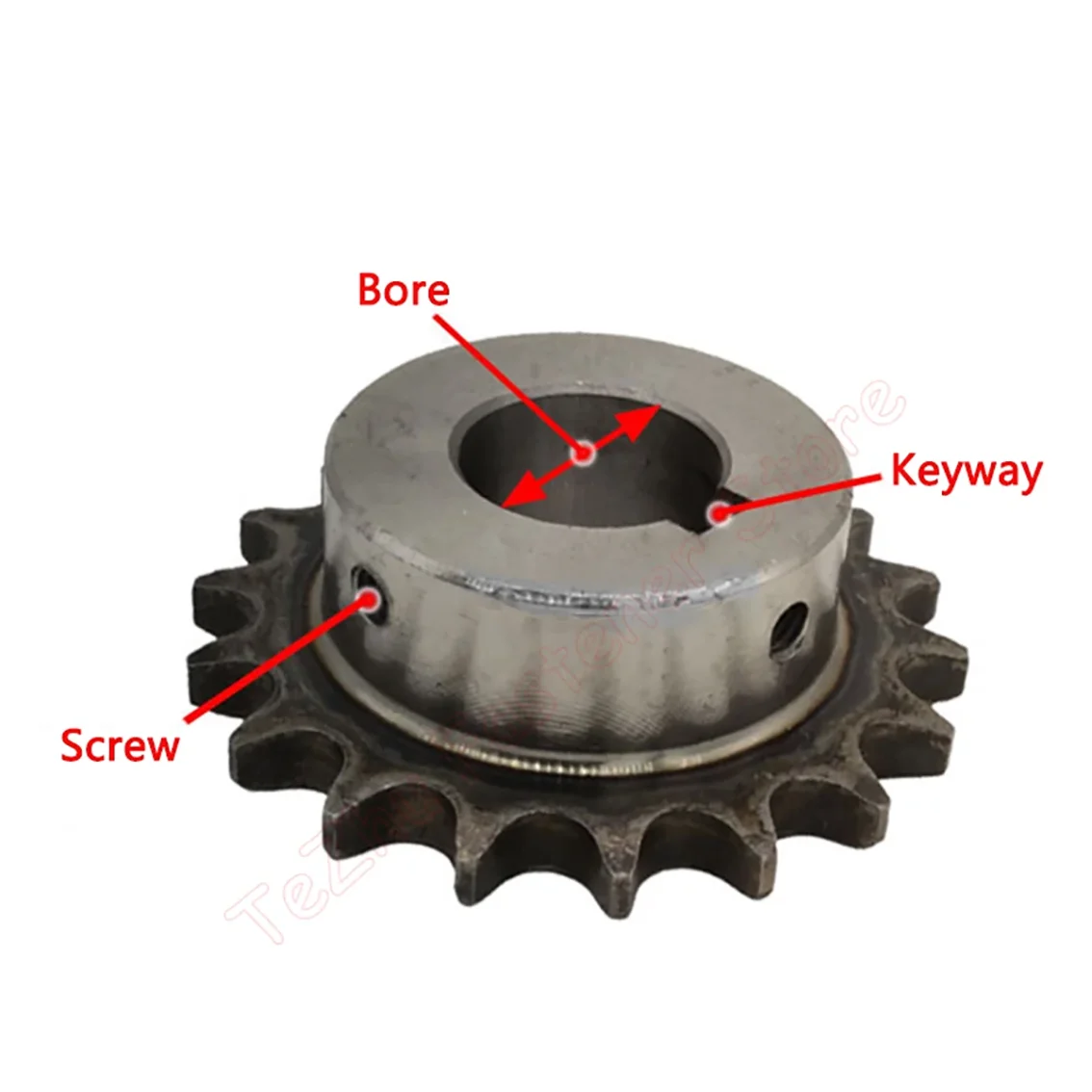 1/2 Inch 10-25Teeth Sprocket 08B Industrial Drive Sprocket Carbon Steel Keyway Aperture 12-24mm industrial drive sprocket