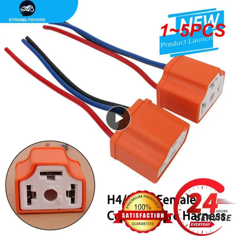 

1~5PCS Female Pigtail Ceramic Headlight Connector Plug Socket Light Wire Socket Car Light Accessries For Car Headlight