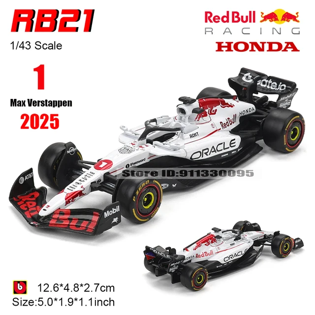 Bburago 1:43 F1 Red Bull RB21 2025 Japan Station #1 Verstappen #22