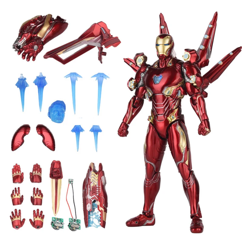 Avengers Iron Man MK50 Nano Weapon Set Action Figure Statue Figurine Dolls Collectible Model Children's Toy Decoration Gift Kids | Игрушки