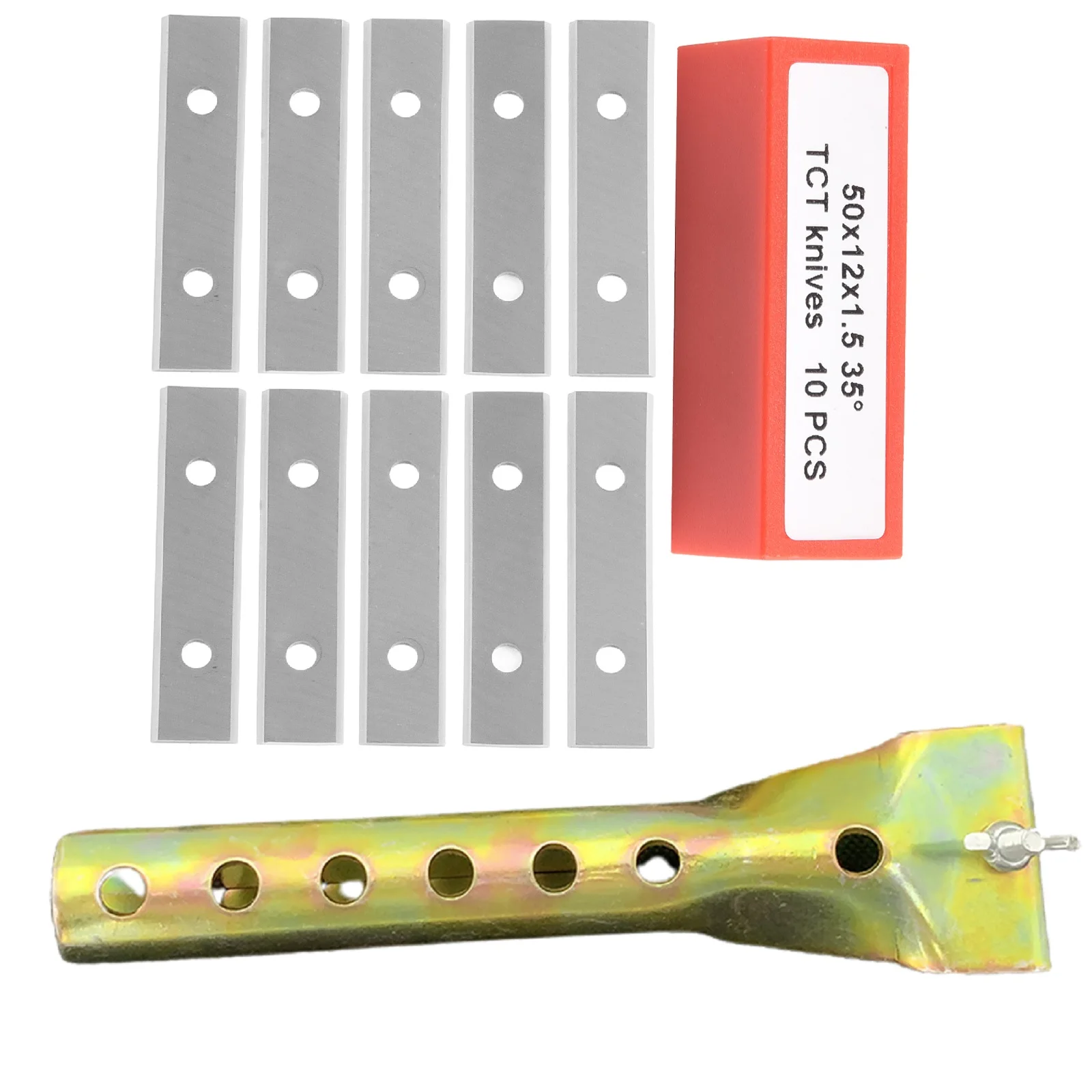 50x12x1.5mm 양날 카바이드 스크레이퍼 블레이드 (목재, 금속, 콘크리트 및 석재 표면의 수동 페인트 제거용)