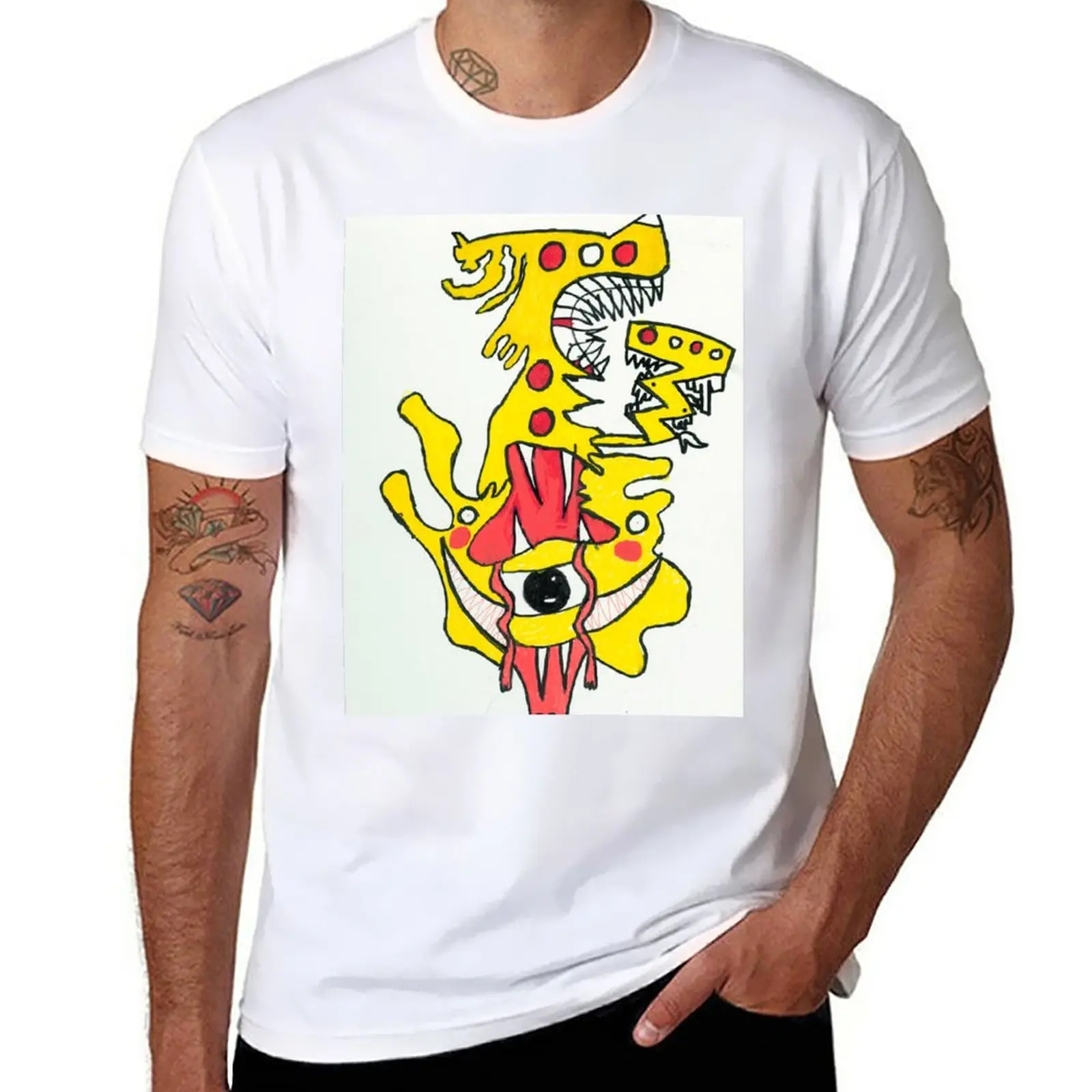 

New Demonic T-Shirt T-shirt short vintage clothes Men's t-shirts