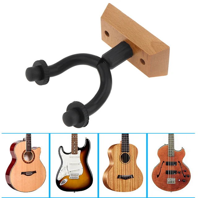Set 6 Ganci Da Parete Per Chitarra - Supporti Regolabili In Metallo Con Protezione In Gomma Per Chitarra, Basso, Ukulele - Foto 6