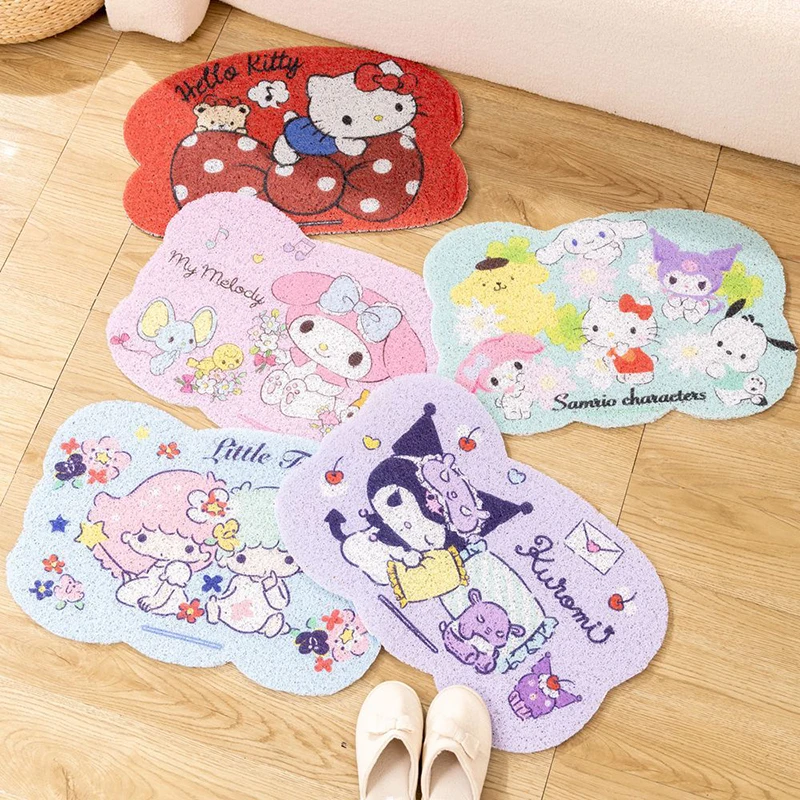 

Sanrio My Melody Kawaii Anime Girly Heart Cute Cartoon Kuromi Hello Kittys Anti-Slip Floor Mats Doorway Toy for Girls
