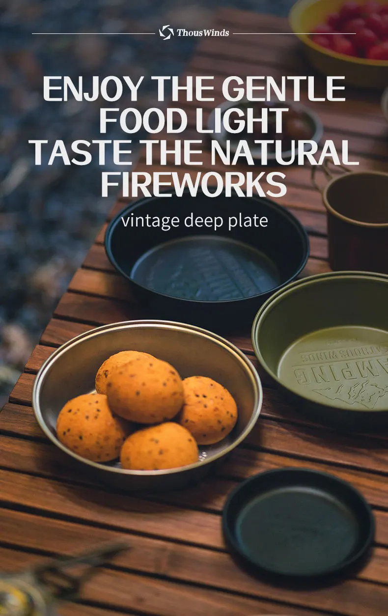 Description Picture 2 of itemThous Winds Camping Bowl Dishes Outdoor Tableware Set Picnic Cooking Cookware Travel Utensils Camping Equipment Supplies TW3021