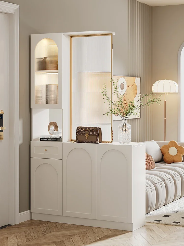 

Входной шкаф, шкаф-перегородка для гостиной, двухсторонний экран, шкаф для обуви, встроенная искусственная кожа