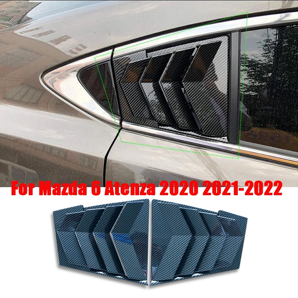 

For Mazda 6 ATENZA 2020 2021-2022 Car Side Vent Louver Rear Window Shutter Cover Trim Auto Accessories