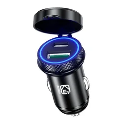 High - Speed USB C Car Charger Adapter - 60W/5A with QC3.0 & PD Technology (Z6 Blue)