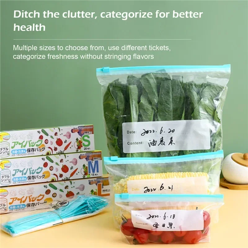 

Food Bag Camping Zip Transparent Lock Plastic Reusable Freezer With Storage Kitchen Zipper Grade Container Sealing Travel