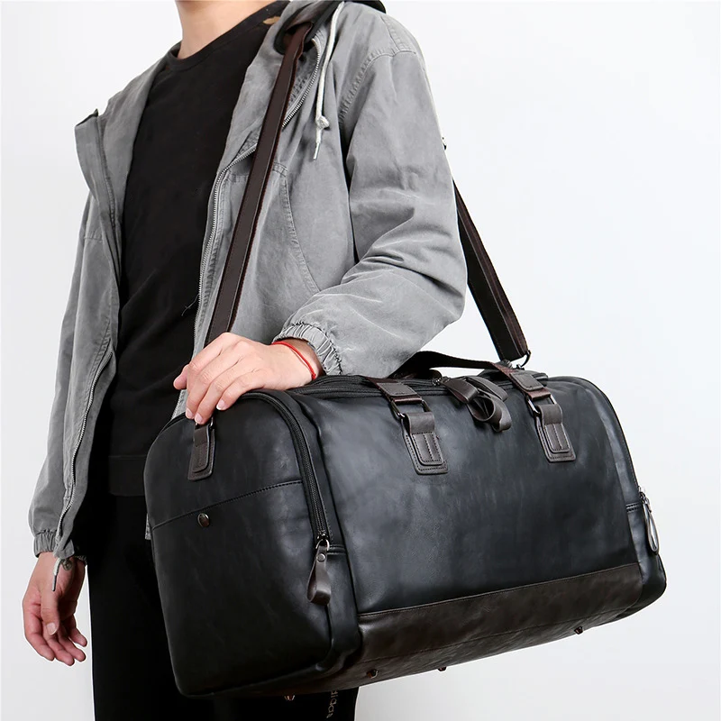 Waasserdicht Pu Lieder Reesetasche Weekendtasche Sporttasche_voghion.com