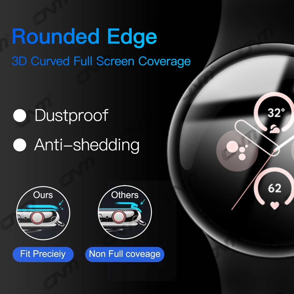 Google Pixel Watch 2 ȭ ȣ ũġ  ʸ,  ƴ, 5D ȣ ȣ