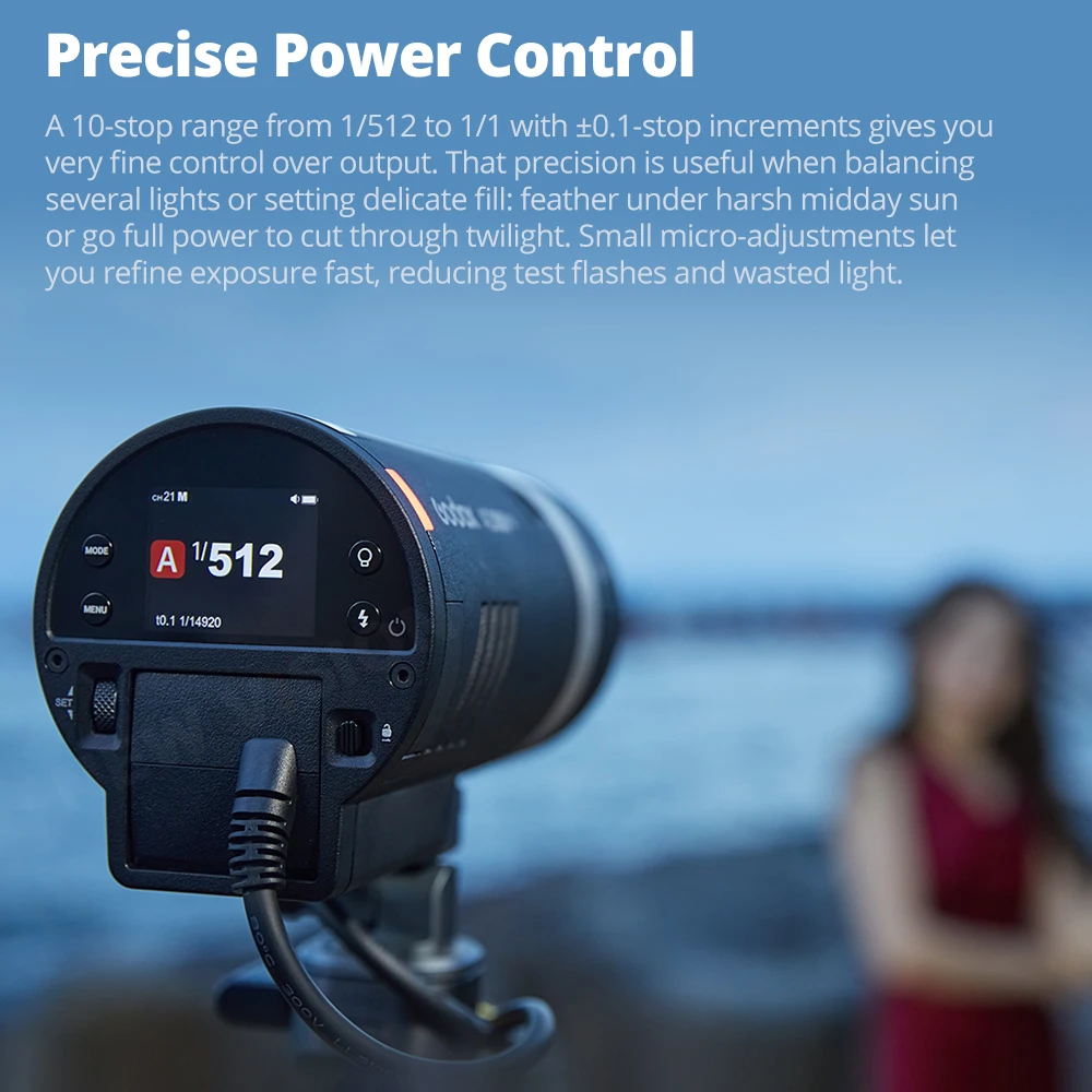 Godox AD300Pro II 올인원 야외 플래시 스트로브 라이트 TTL 2.4G 1/8000s HSS 배터리 포함