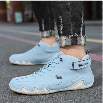 أحذية رجالية فاخرة عارية التمهيد المألوف Avant Garde تصميم عالي الجودة أحذية مشي خفيفة الوزن الاتجاه نمط الشارع أحذية رجالية كاجوال 4