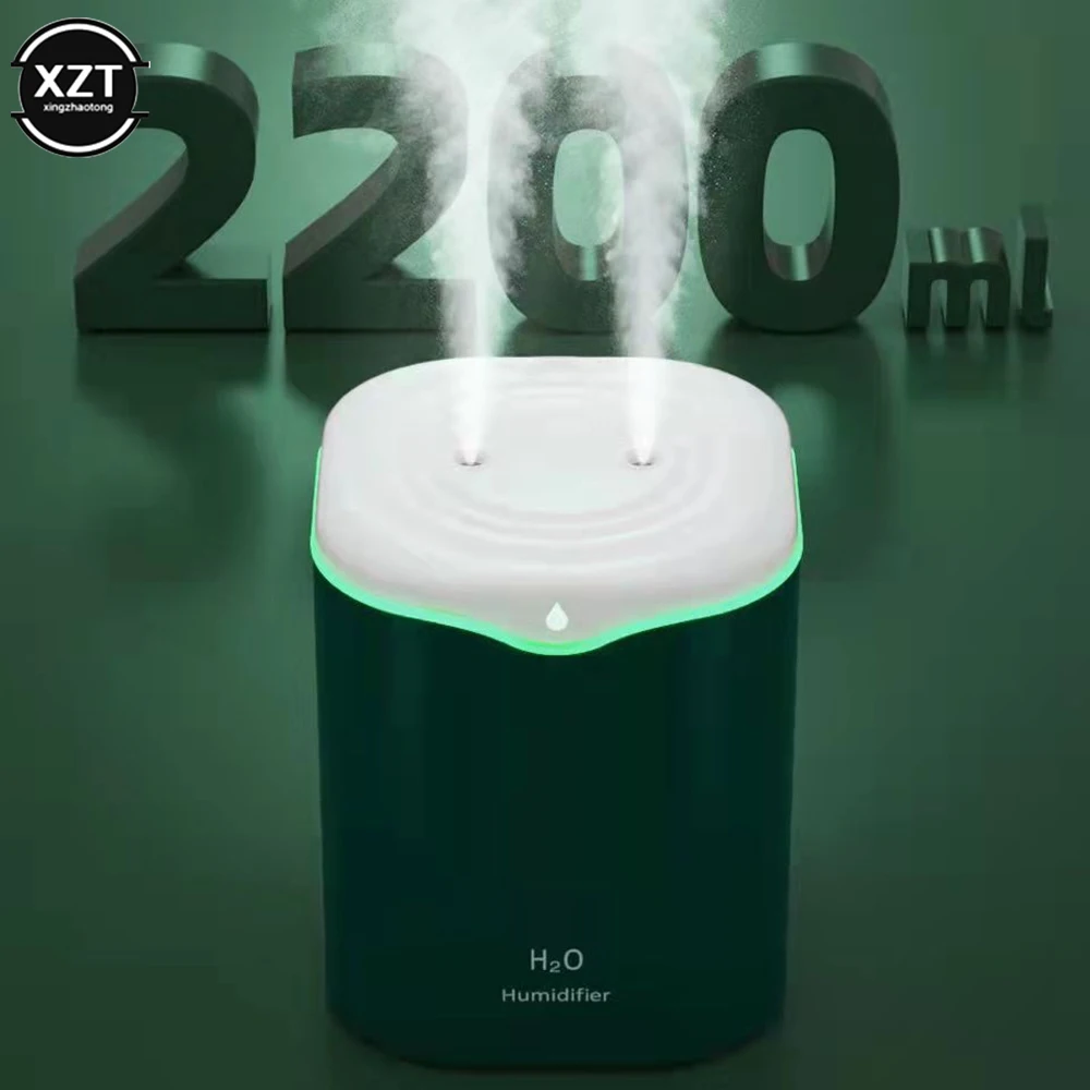 2000ml Double Spray Air Humidifier Essential Oil Diffuser Car Household Electric Aromatic Diffuser Ultrasonic Air Humidifier