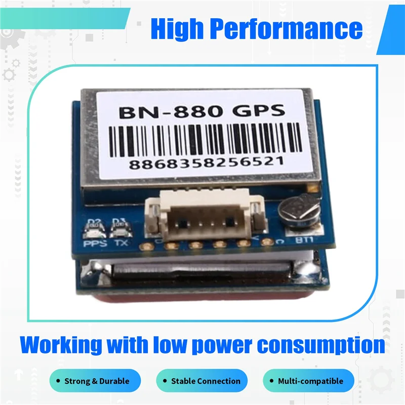 A73E-BN-880 AMP2.6/PIX-HAWK 비행 컨트롤러용 QMC5883L 나침반 센서가 통합된 GNSS 듀얼 GPS 모듈