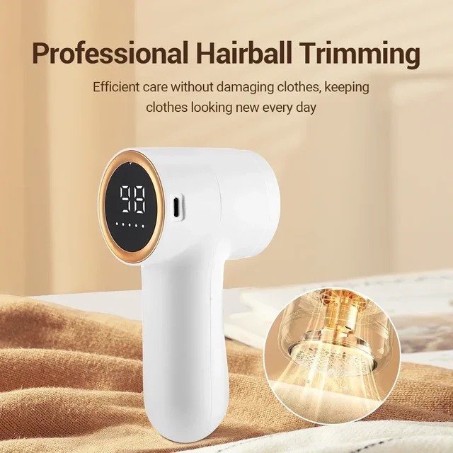 Electric Lint Remover Rechargeable Lint Remover Sweater Defuzzer Intelligent Digital Display Lints Shaver Fluff Trimmer 1