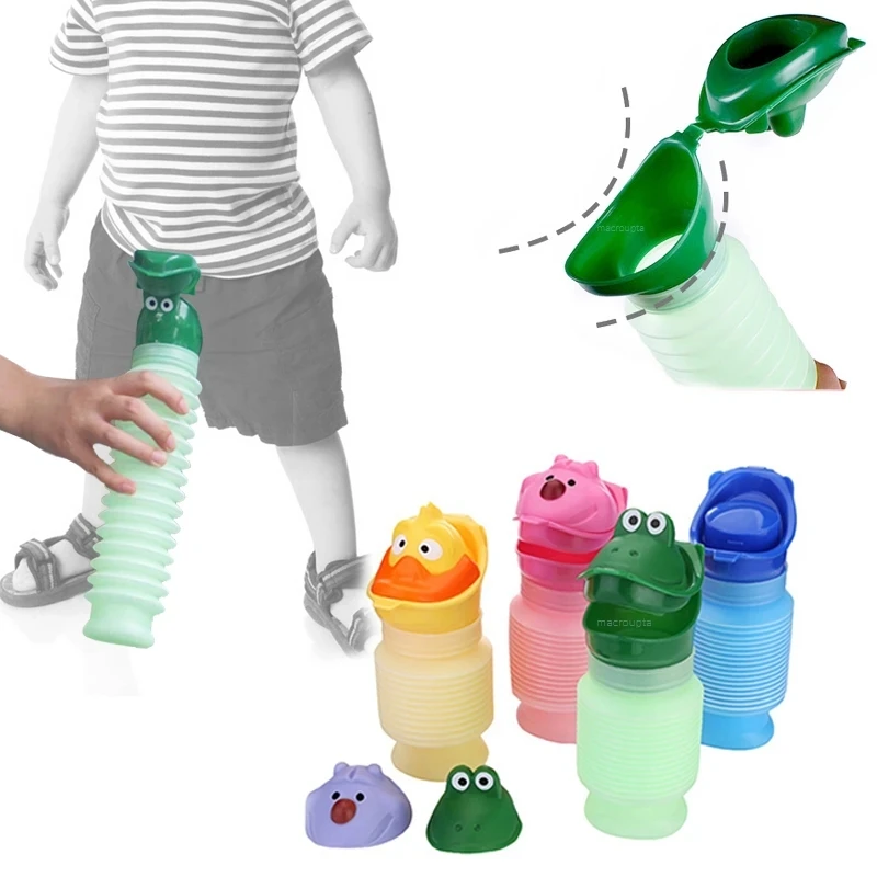 1set Portable Car Urinal Bucket Outdoor Standing Urine Emergency Travel Reusable Shrinkable Camping Toilet Urine Leak