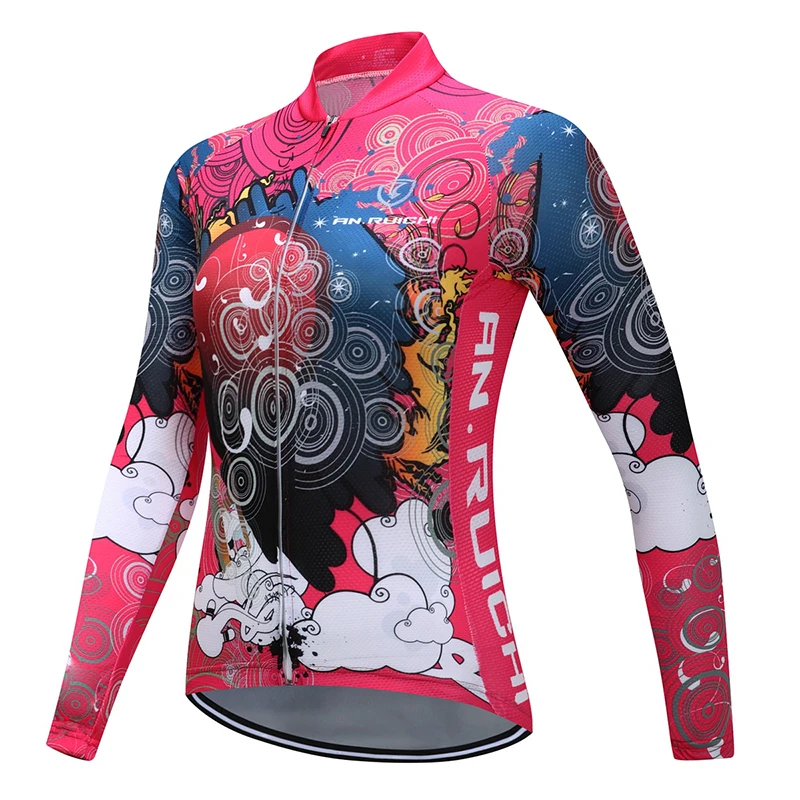 

Women Full Sleeve Cycling Jersey Special Graffiti Pattern Anti-sweat Quick Dry Riding Jerseys Customized/Wholesale Service