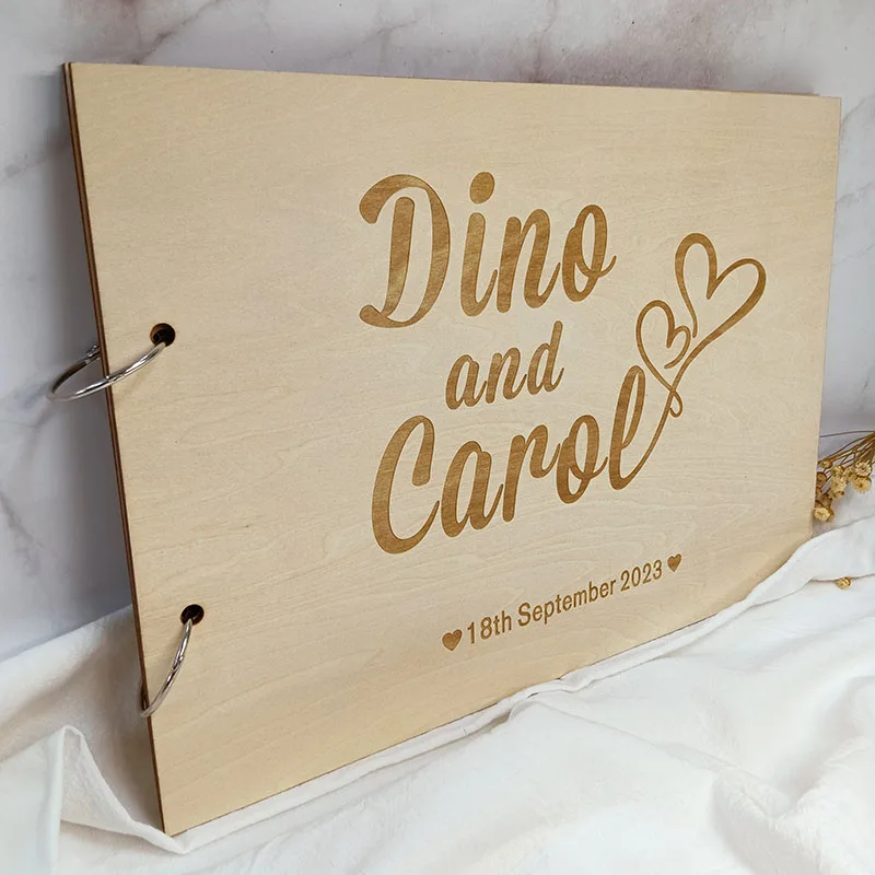 wedding guest books,Wedding album,Wedding memory Engraved book ideas,Unique wedding guest book