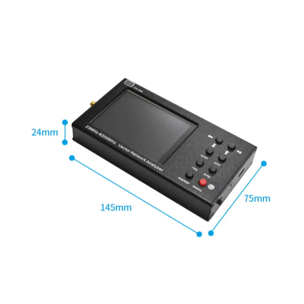 GS-320 6GHz NanoVNA Vector Network Analyzer VNA Antenna Analyzer 3.2 Inch LCD 23MHz-6200MHz 4000MAh 6