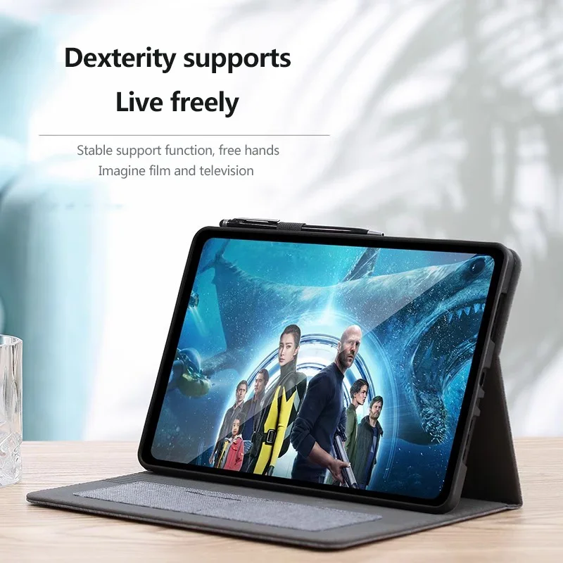 Stylish Cloth Flip Stand Case with TPU Soft Back Cover