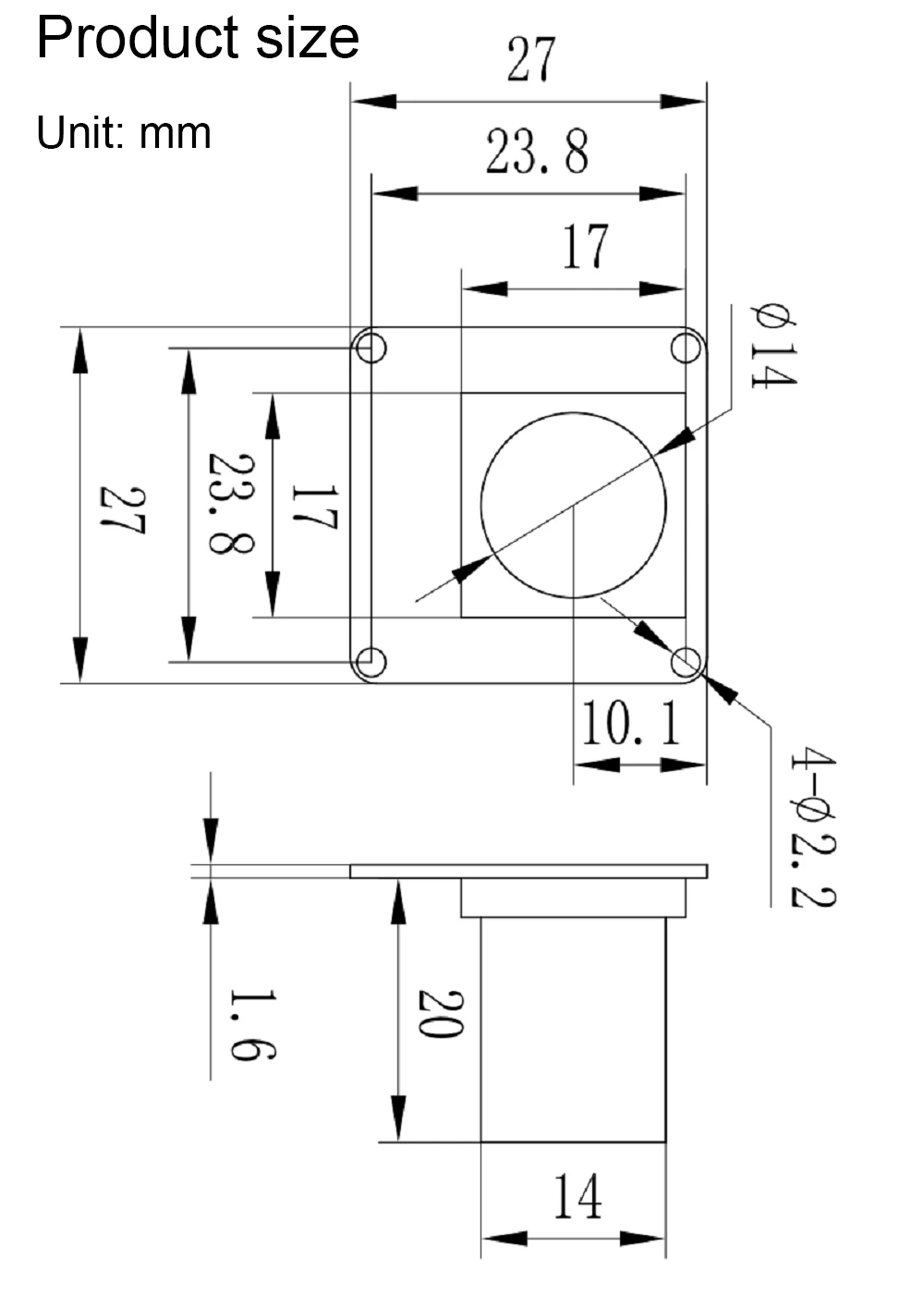 MOEBIUS AI Camera Module 3 Million Pixels Compatible with Luckfox Development Board Support RV1103 Chip