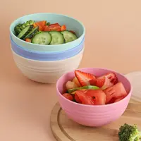 Ensemble de bols à céréales non fragiles de 4 pièces, bol en plastique PP de 24 onces pour soupe/riz/grains, passe au micro-ondes et au lave-vaisselle 4